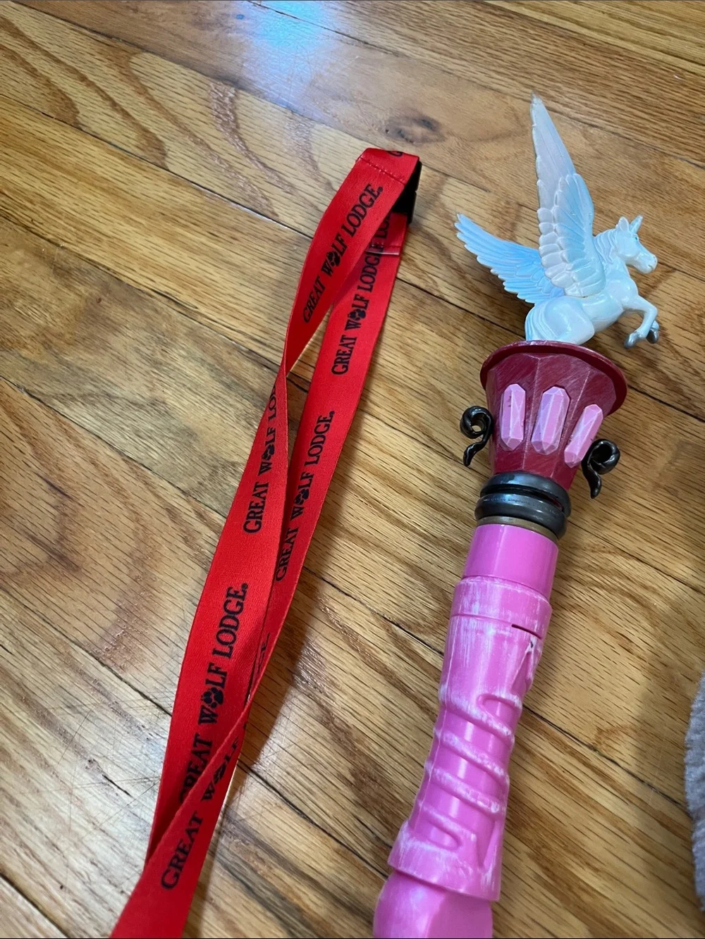 Wolf ears, lanyard and Pink Pegasus Wand - Great Wolf Lodge